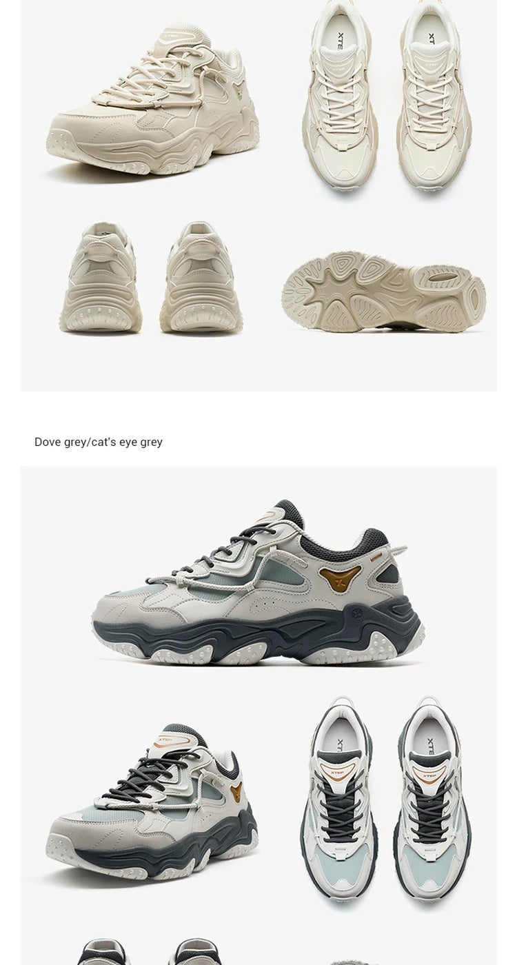 Xtep Volcano Casual Shoes Men 2025 Spring Comfortable