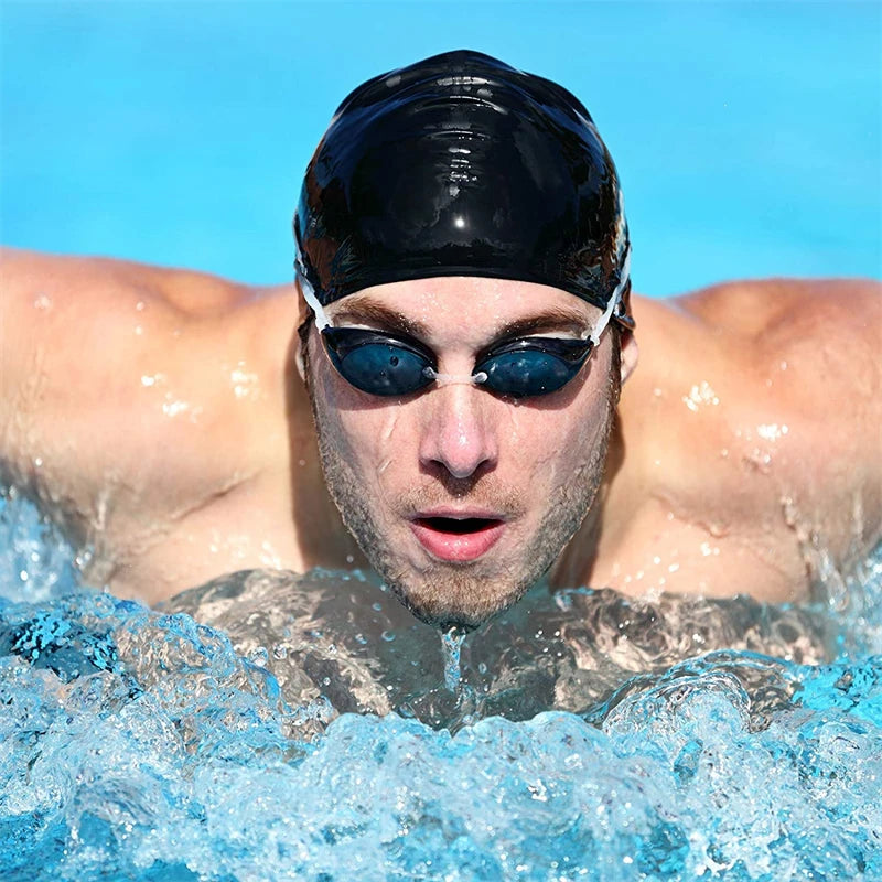 Swimming Cap Silicone Waterproof Swim Hat Men Women