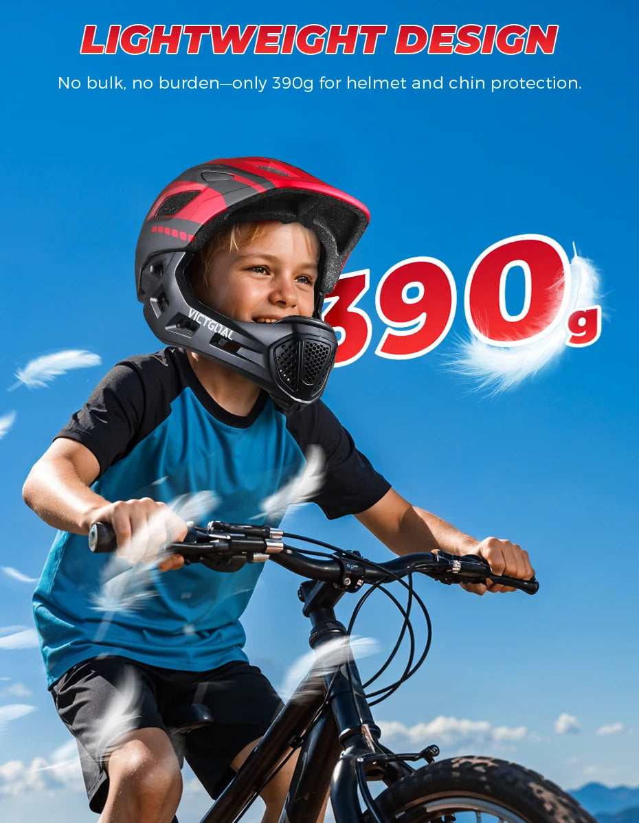 VICTGOAL Kids' Detachable Full-Face Bike Helmet, image 16 of 23