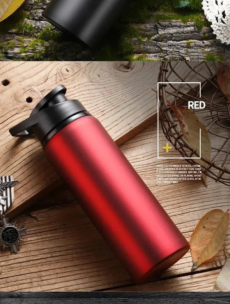 Portable Stainless Steel Water Bottle Bicycle Riding Drinking