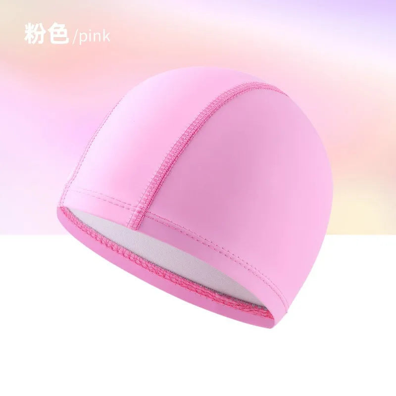 PU Coated Swimming Cap Unisex Comfortable Summer Swimming