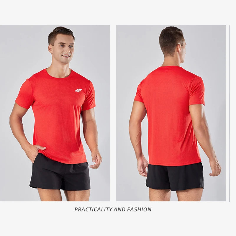 Men's Summer Exercise Trainning T-shirt High Quality Breathable