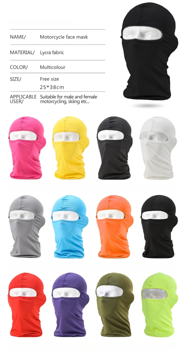 Balaclava Motorcycle Face Mask Moto Helmet Bandana Hood