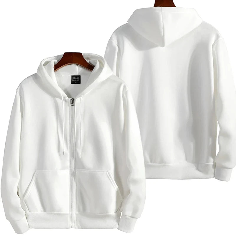 Zipper Hoodies Autumn Winter Men's New Long Sleeve