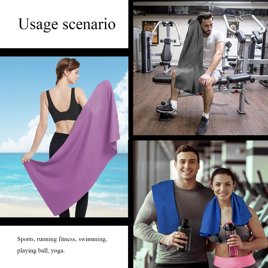 3PCS Quick Dry Beach Towel, Microfiber Travel Towel