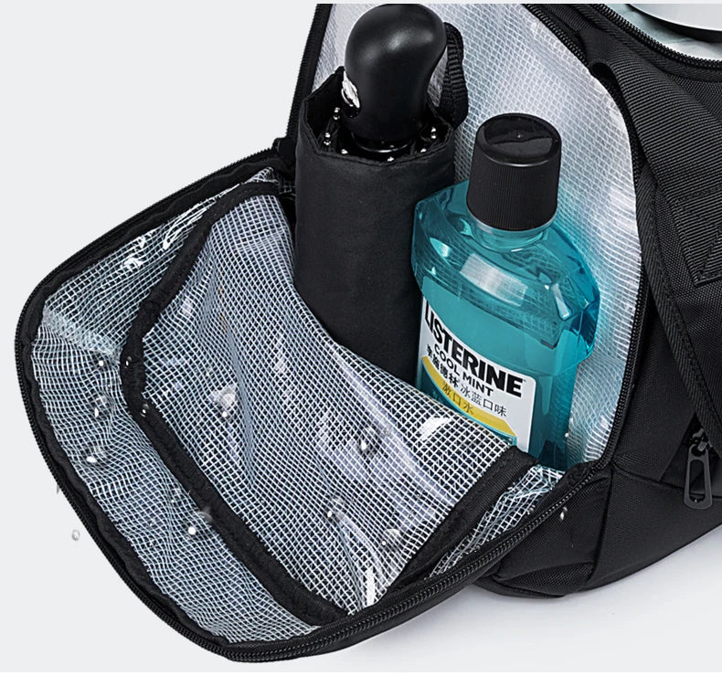 BANGE Men's Large Multi-Compartment Gym Bag