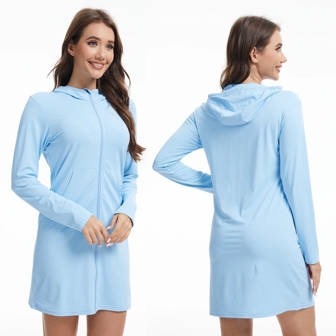 Women's Quick-Dry Hooded Beach Cover-Up