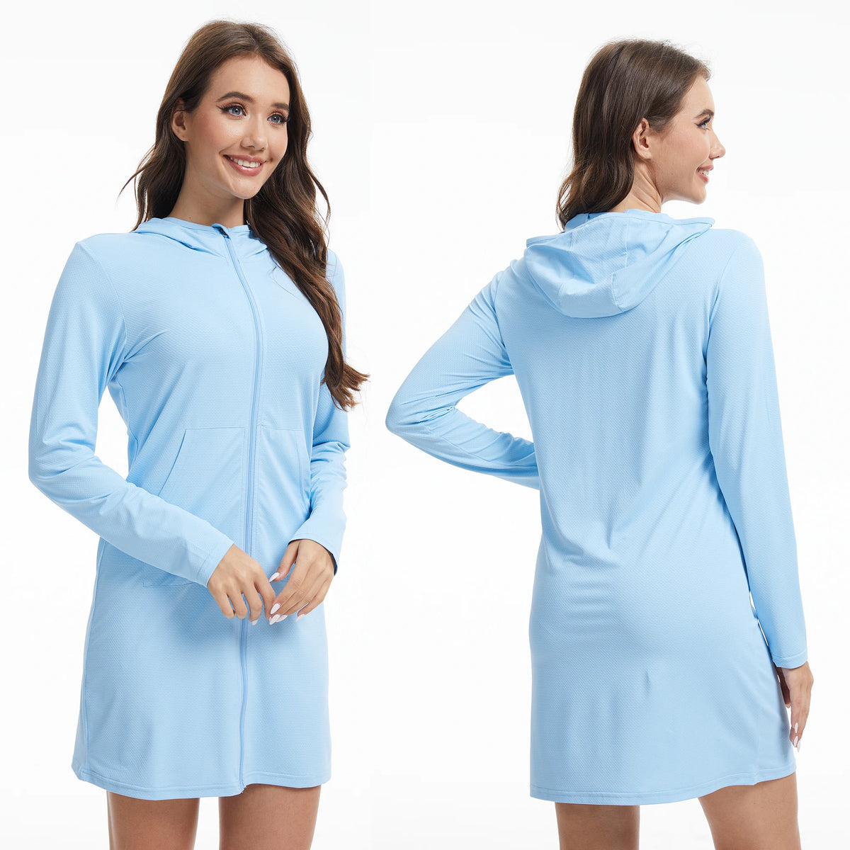 Women's Quick-Dry Hooded Beach Cover-Up, image 3 of 20