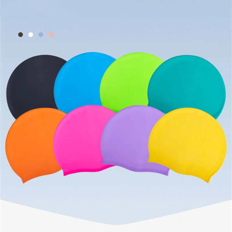 Unisex Waterproof Silicone Swimming Cap, image 8 of 32