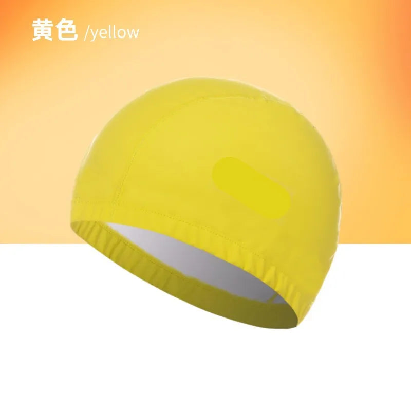 PU Coated Swimming Cap Unisex Comfortable Summer Swimming