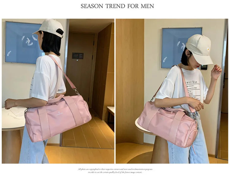 Women's Gym Bag with Separate Shoe Compartment