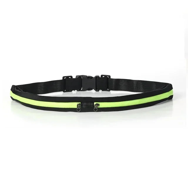 Adjustable Running Waist Pack Double Pocket Waterproof Phone
