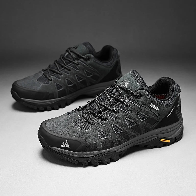 HIKEUP Men's Breathable Lace-Up Hiking Shoes