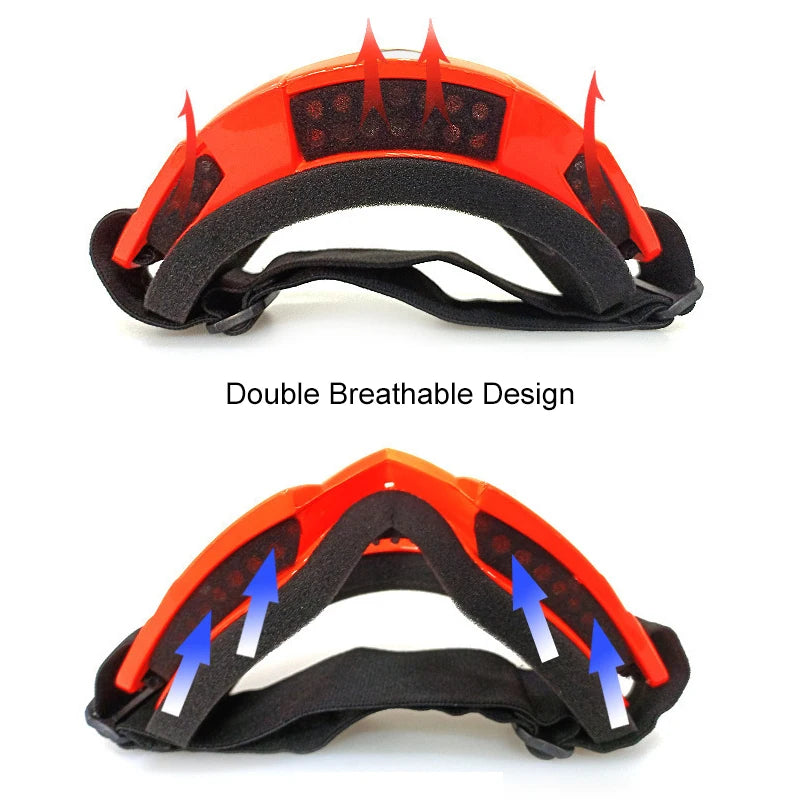 Windproof Anti-Fog Ski and Motorcycle Goggles