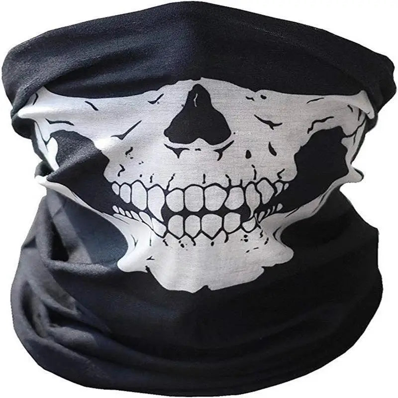 Seamless Skull Print Balaclava Neck Scarf, image 13 of 24