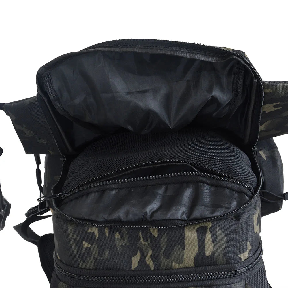 45L Waterproof Fishing Hunting Backpack Outdoor Rucksacks Tactical