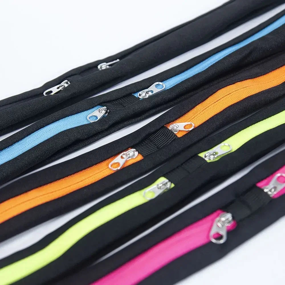 Adjustable Running Waist Pack Double Pocket Waterproof Phone