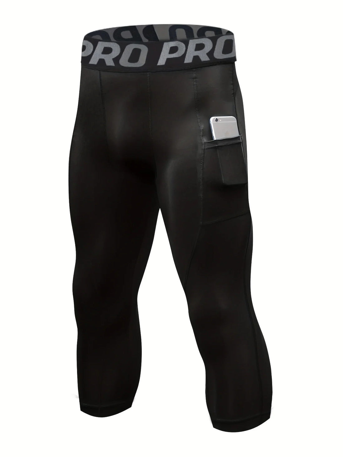 3/4 Compression Pants Men Quick Drying Gym Workout
