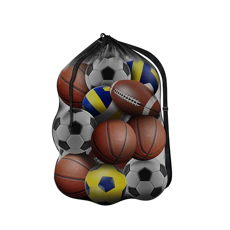 Large Mesh Ball Bag Drawstring Bag Storage Soccer