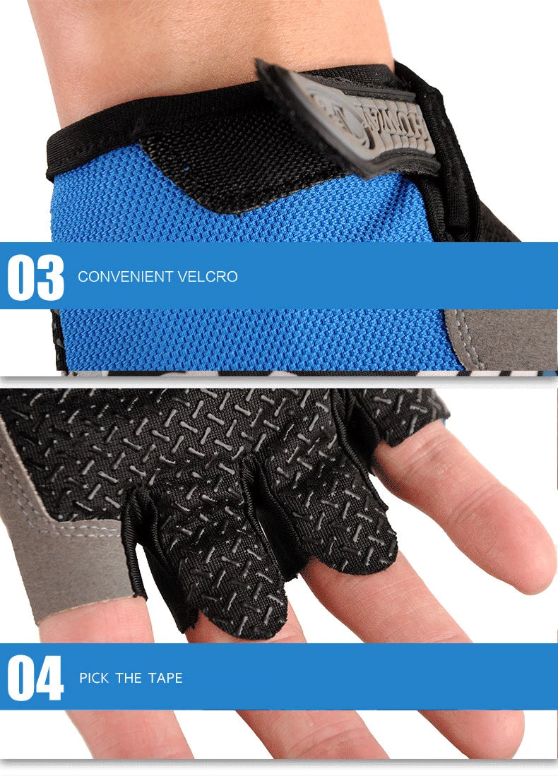 Unisex Half-Finger Anti-Slip Gym Gloves