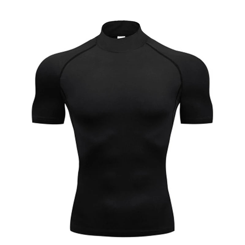 Plain Compression T Shirts Mens Summer Running T-shirts