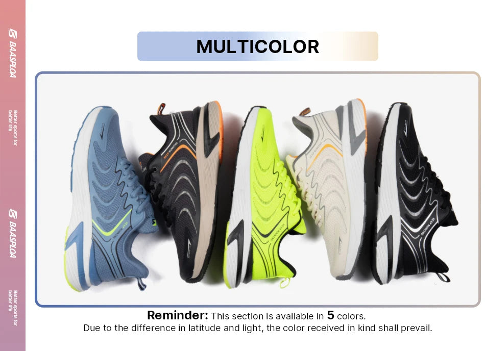 Baasploa Men Professional Running Shoes New Mesh Breathable