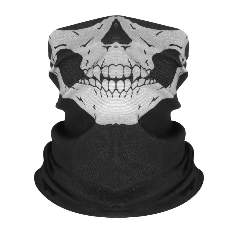 Seamless Skull Print Balaclava Neck Scarf