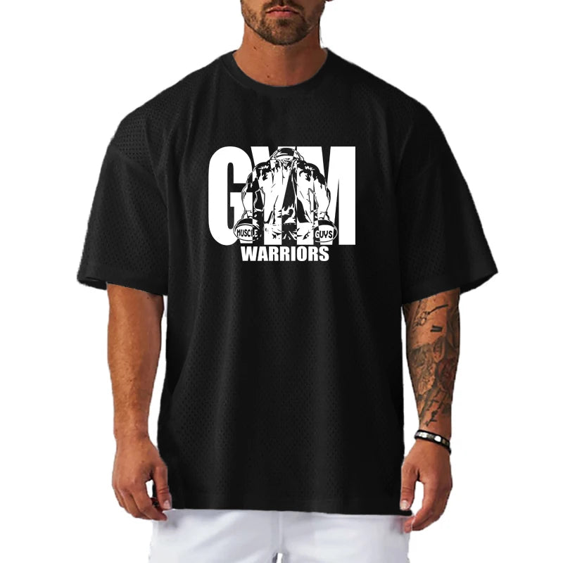 Men's Oversized Drop-Shoulder Gym T-Shirt