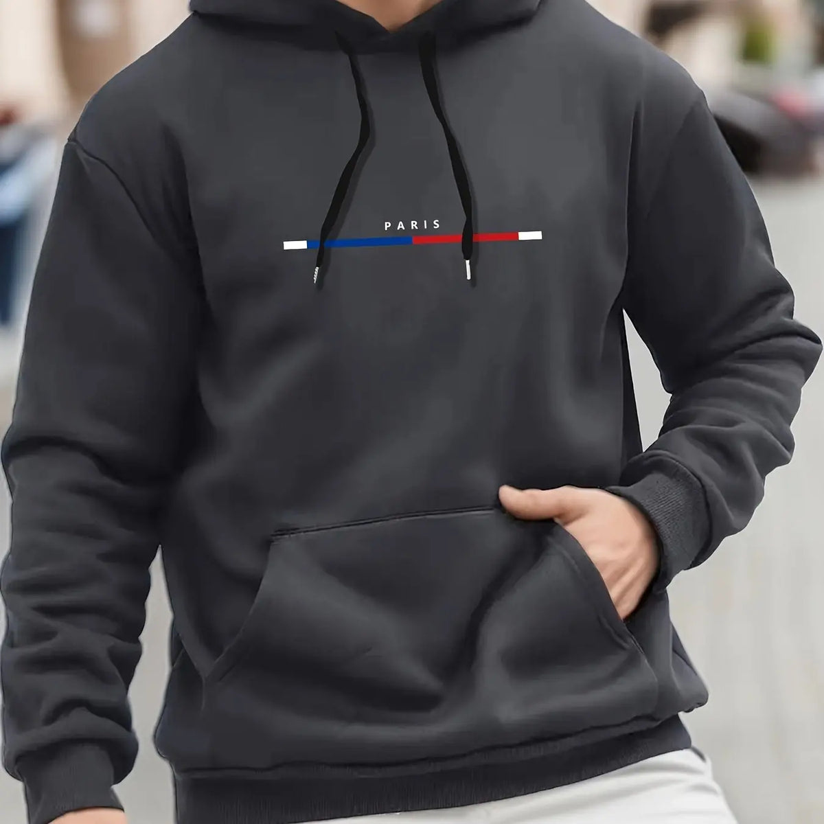 Men's Paris Graphic Print Pullover Hoodie, image 5 of 15