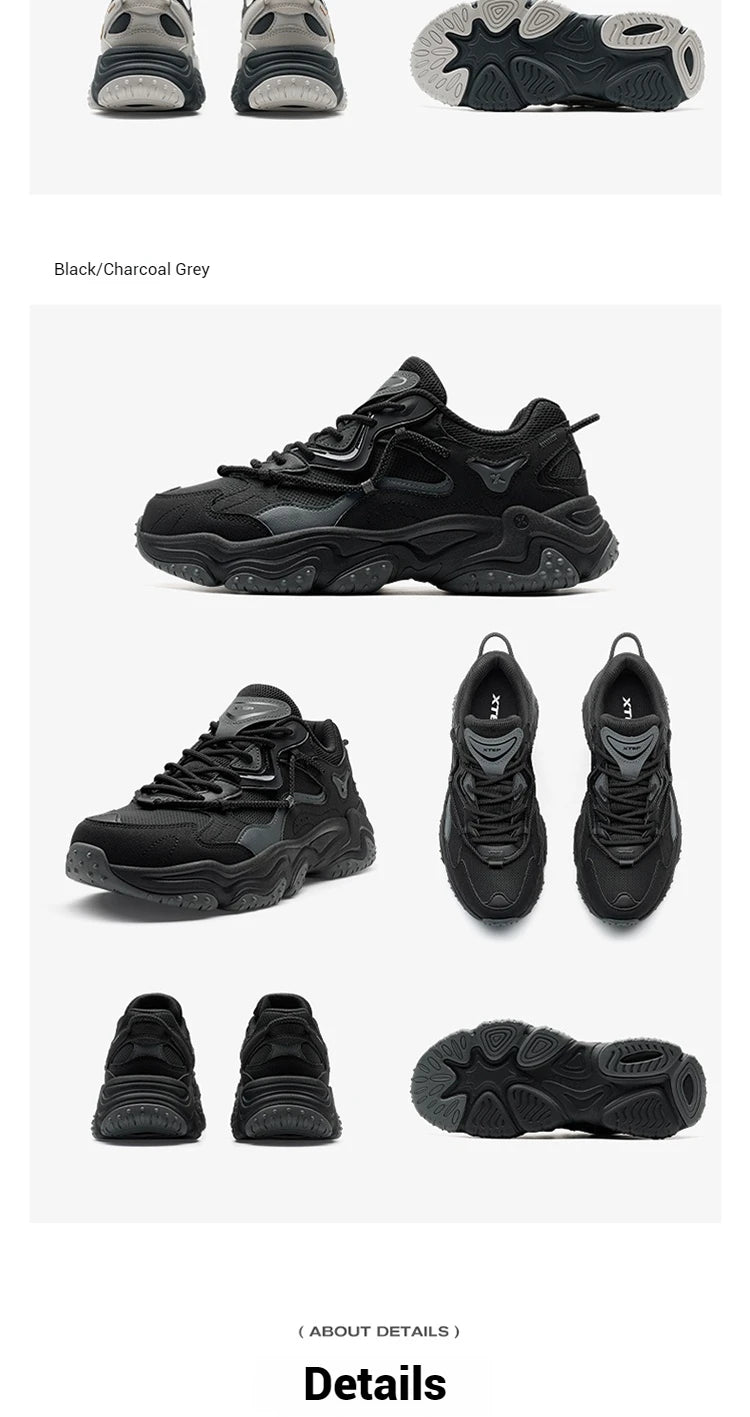 Xtep Volcano Casual Shoes Men 2025 Spring Comfortable