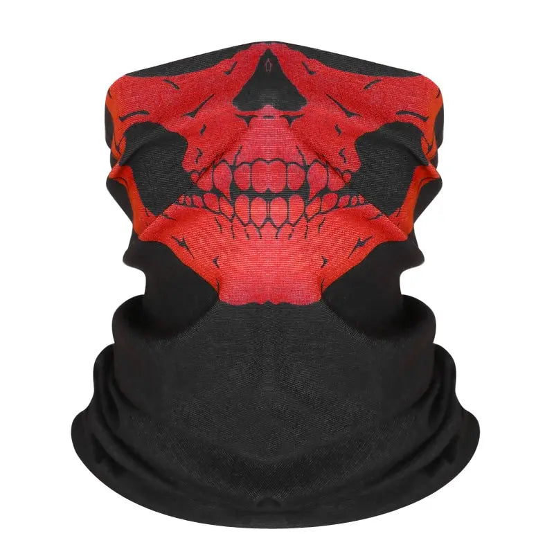 Seamless Skull Print Balaclava Neck Scarf, image 7 of 24