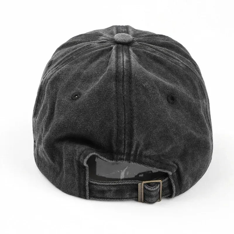 Heart Embroidered Washed Cotton Baseball Cap