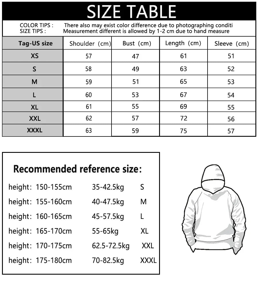 Sweatshirt New Women Men's Hoodies Lady Streetwear Sweatshirt