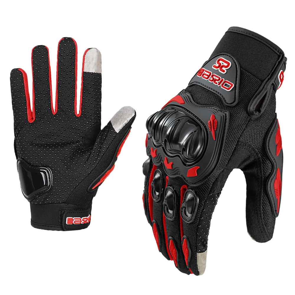 Summer Breathable Full Finger Motorcycle Gloves Non-slip Wear-resistant