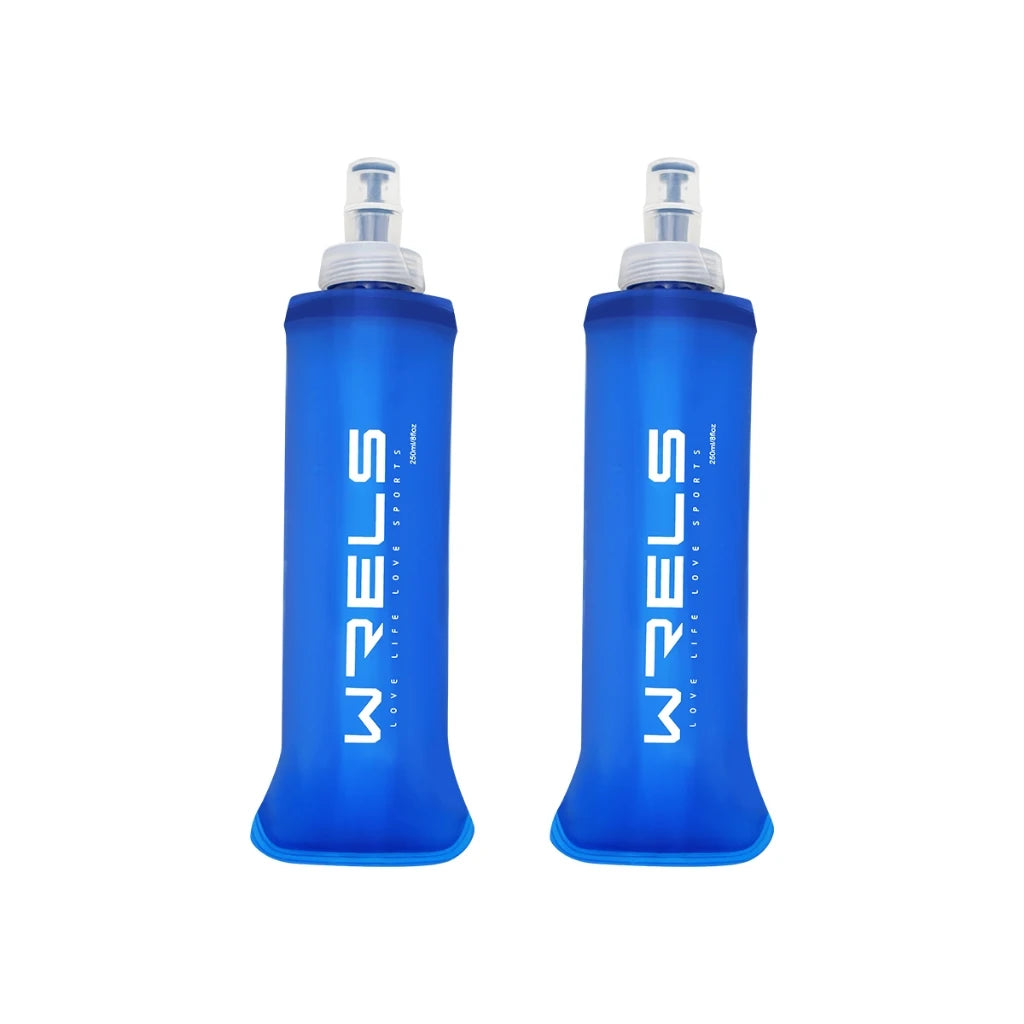 WRELS Folding Water Bottle TPU BPA-Free Collapsible Soft