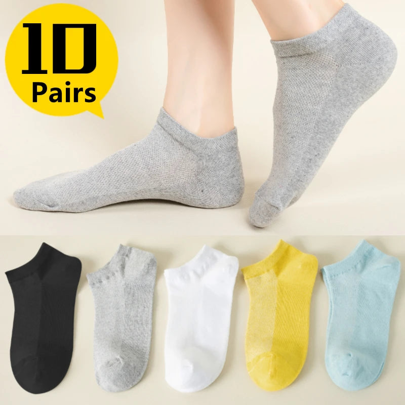 Letter Print Breathable Socks, 2-10 Pairs