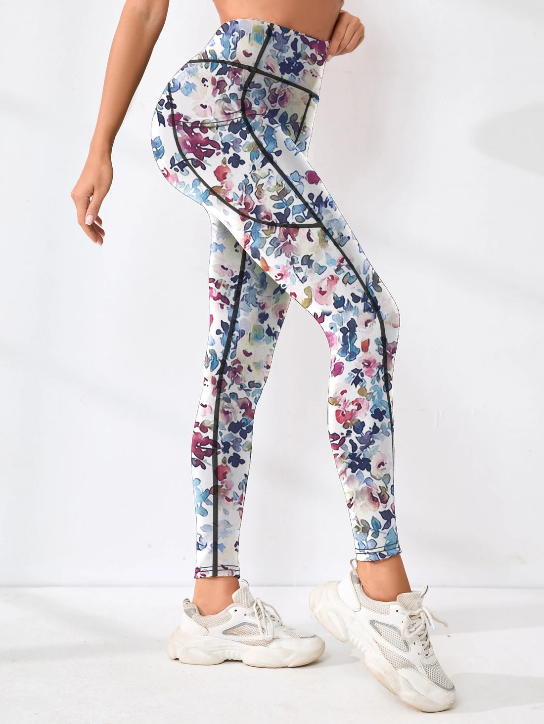 Women's Printed High-Waist Pocket Leggings