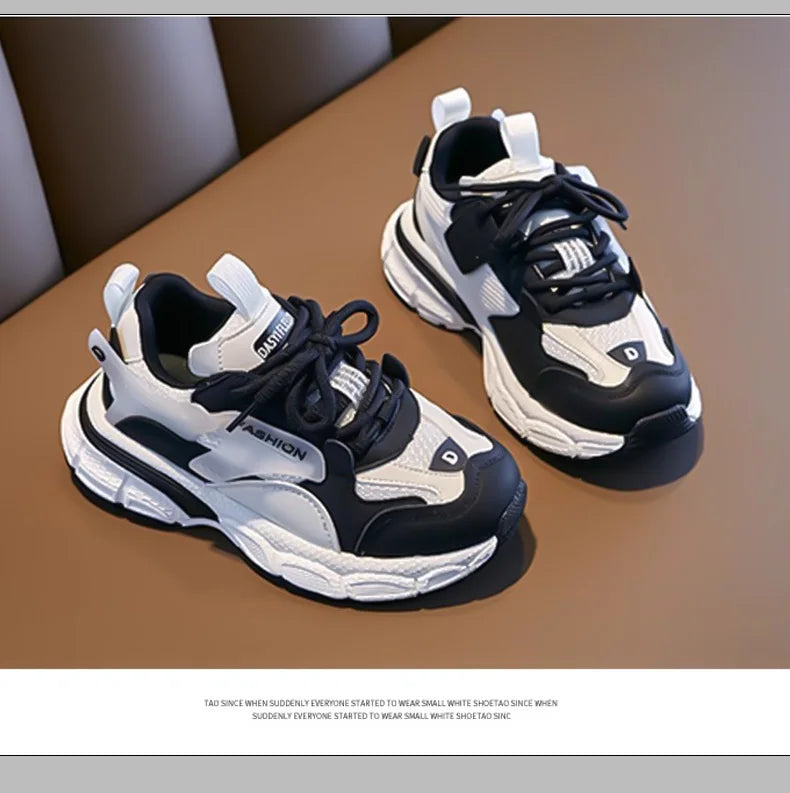 Girls' Spring-Autumn New Sports Shoes: Breathable Mesh Upper