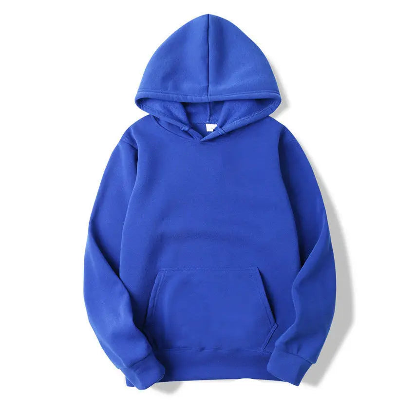 Men's Plain Fleece-Lined Pullover Hoodie, image 21 of 26