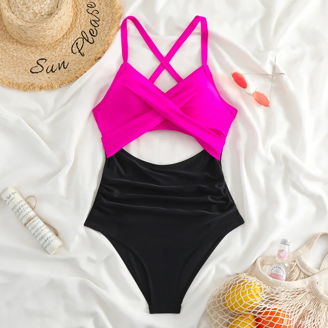 Women's Cross-Back One-Piece Swimsuit