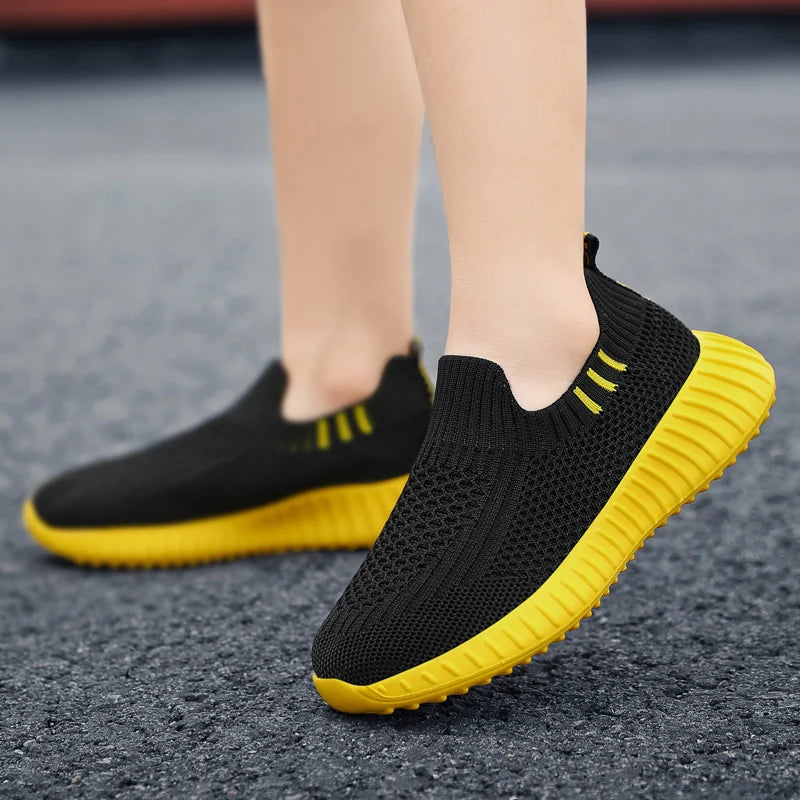 Kids' Slip-On Sock-Style Running Trainers