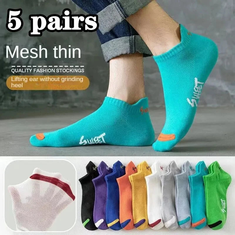 1pairs Men's Fashion Cotton Breathable Comfortable Ankle Socks,