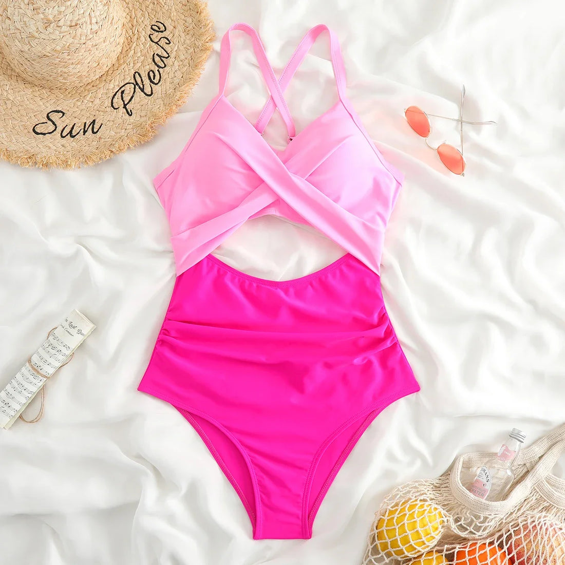 Women's Cross-Back One-Piece Swimsuit