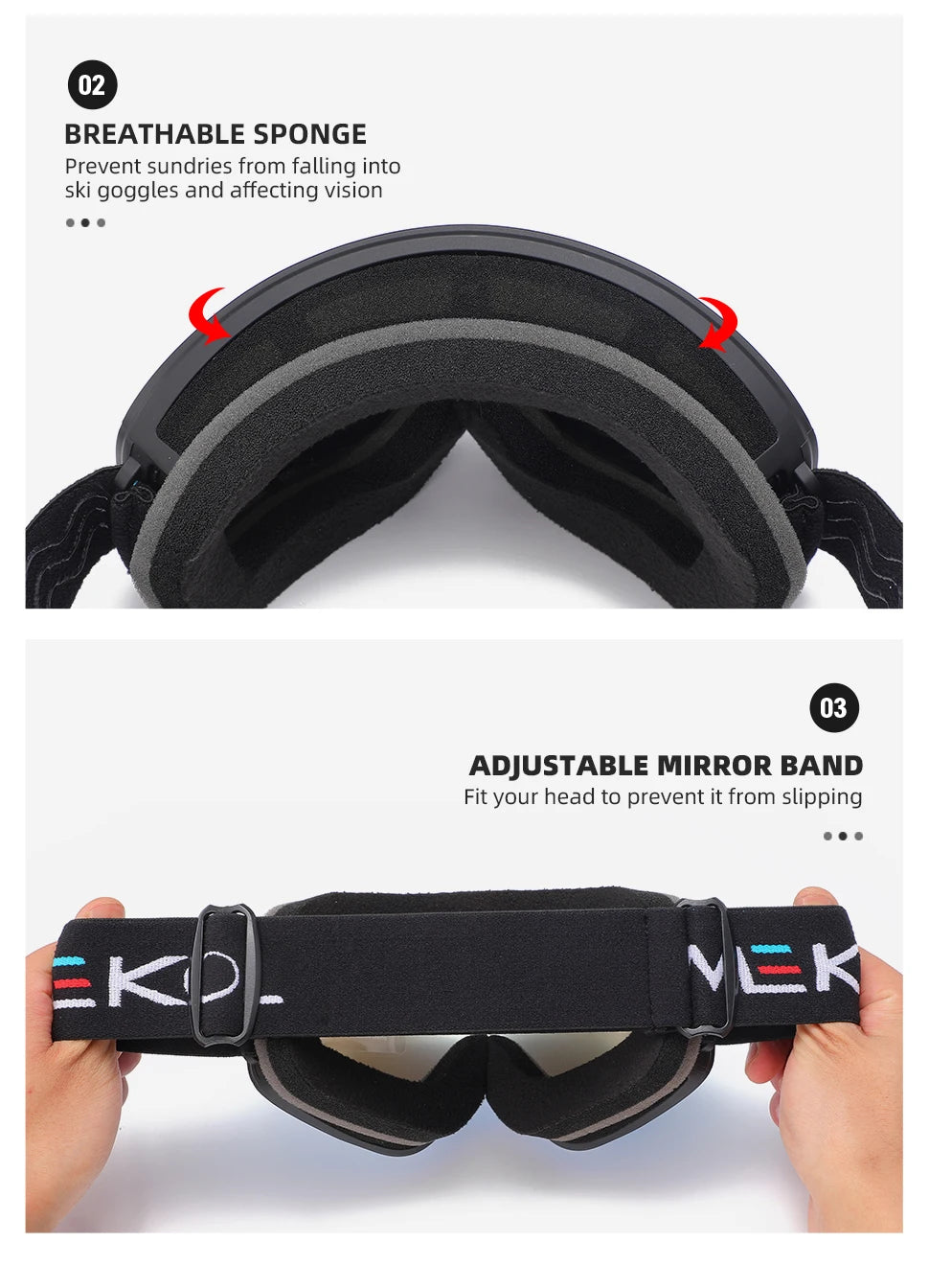 ELAX BRAND NEW Double Layers Anti-Fog Ski Goggles