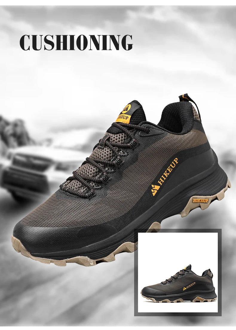 HIKEUP Outdoor Running Shoes Men Women Anti-skid Hiking