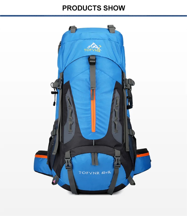 70L Camping Backpack Men's Travel Bag Climbing Rucksack