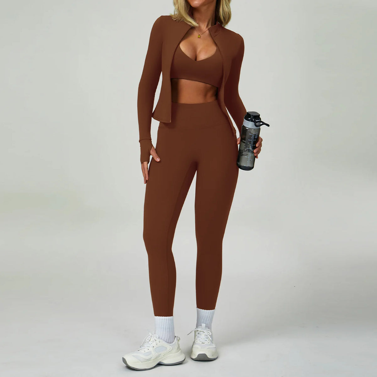 Women's 2-Piece Yoga Set, Leggings or Shorts, image 47 of 60