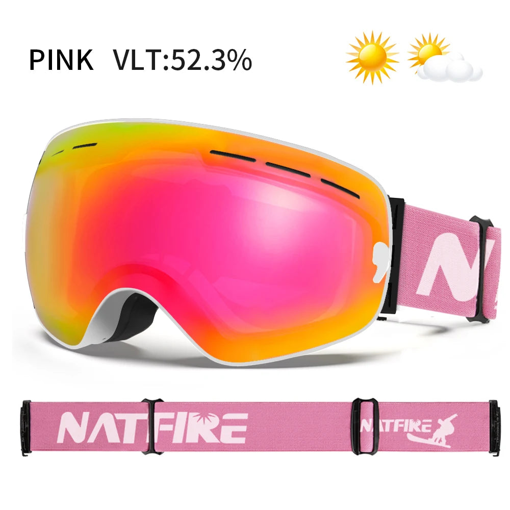 NATFIRE Unisex Anti-Fog Ski Goggles, image 17 of 26