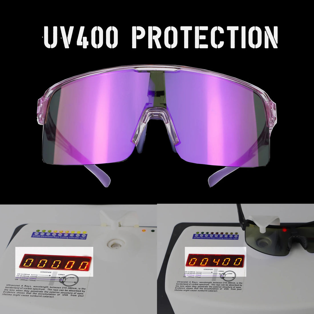 Unisex Polarised Cycling Glasses, 10 Colours