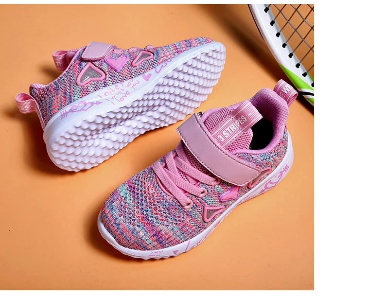 Girls Casual Shoes Light Mesh Sneakers Kids Summer